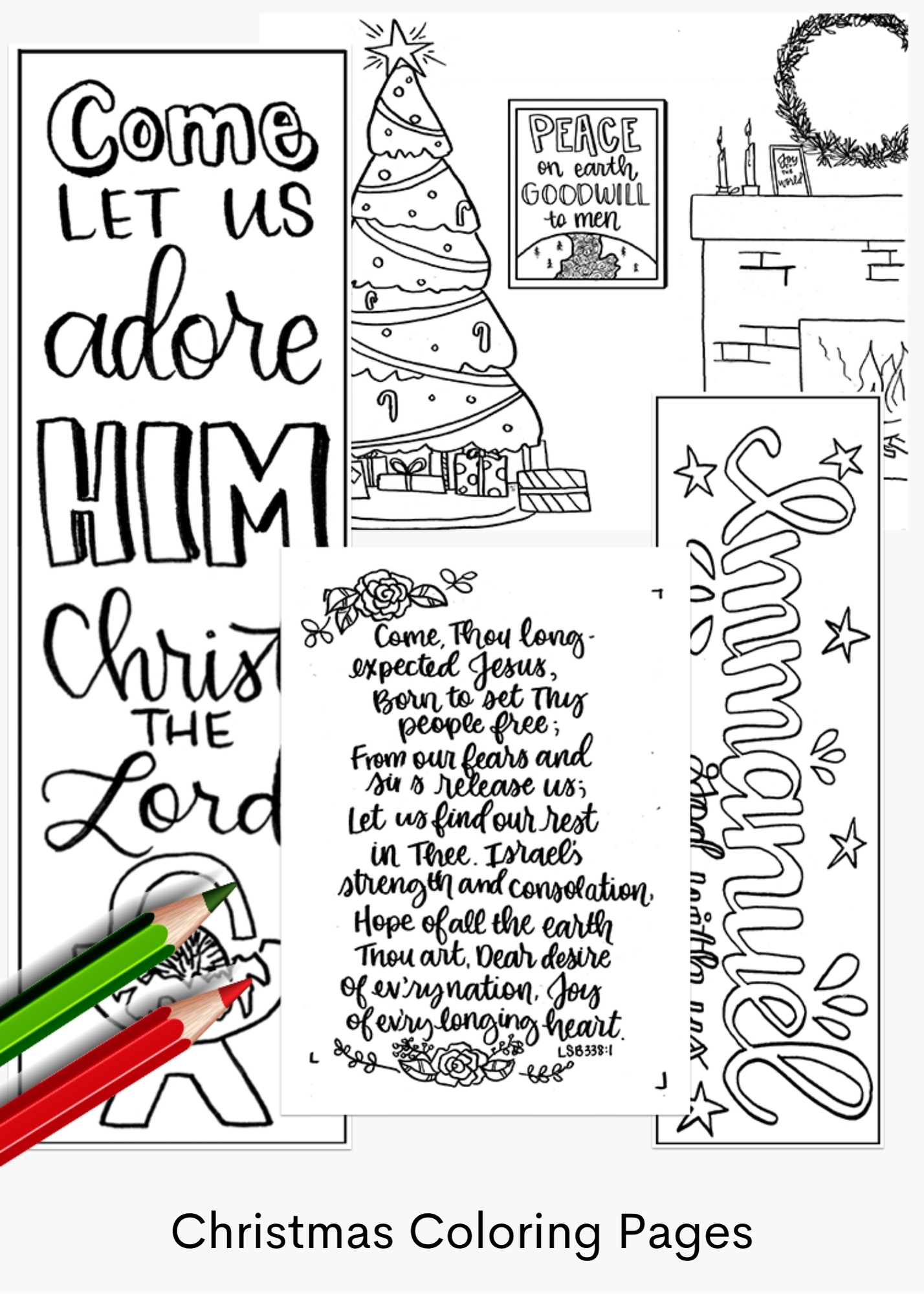 Christmas Hymn Coloring Pages Free Download